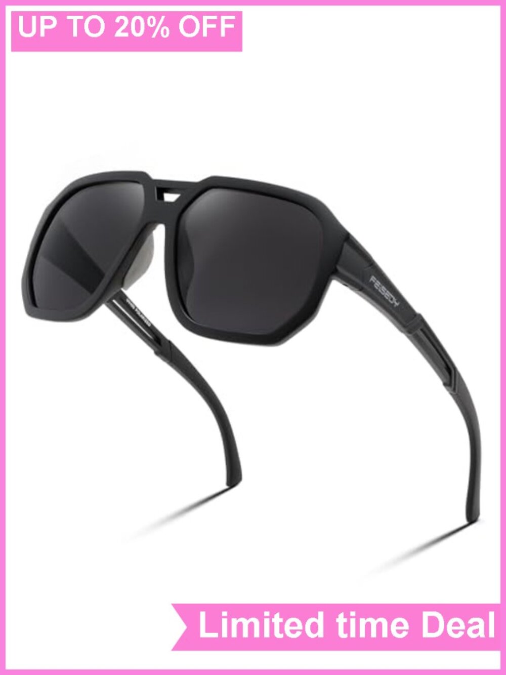 Polarized Square Aviator Sunglasses UV400 Lightweight Eyewear